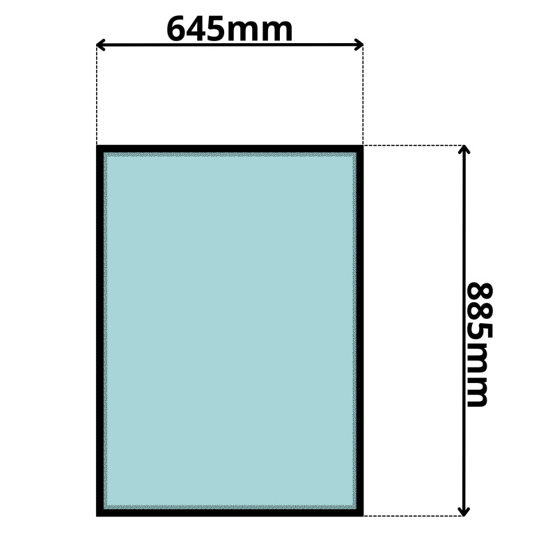 SZYBA LEWA, PRAWA DRZWI GÓRNA JCB (G-0062)-SITODRUK