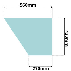 SZYBA LEWA, PRAWA DRZWI DOLNA JCB (0102Z)