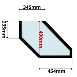 SZYBA PRAWA DOLNA DRZWI CAT (5210)-SITODRUK