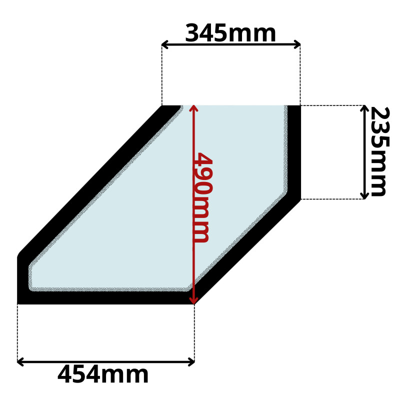 SZYBA LEWA DOLNA DRZWI CAT (5210)-SITODRUK