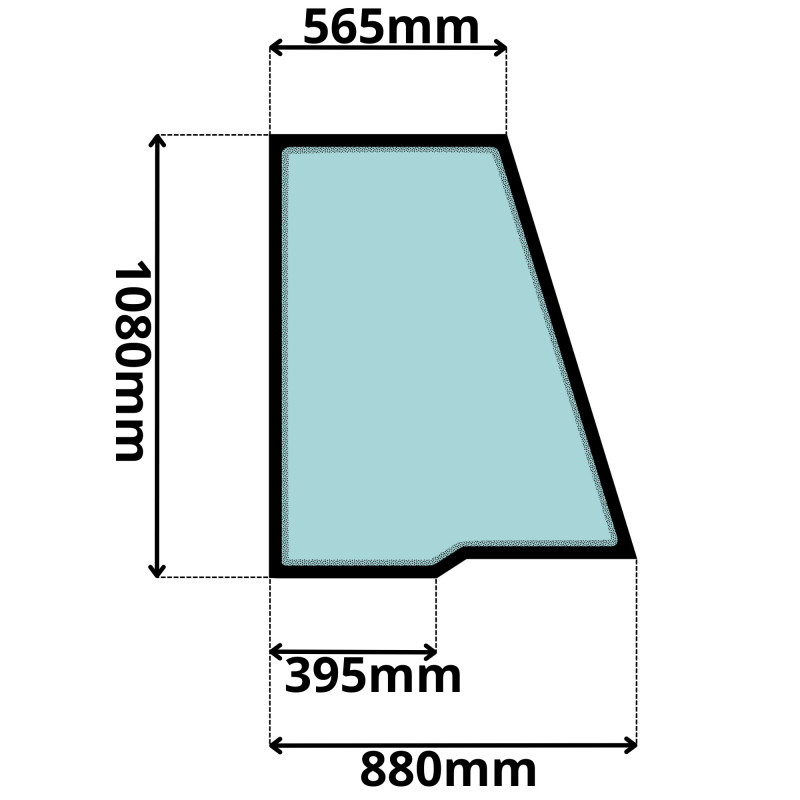 SZYBA PRAWA GÓRNA DRZWI JCB 3CX 4CX (0012)-SITODRUK