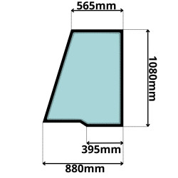 SZYBA LEWA GÓRNA DRZWI JCB 3CX 4CX (0012)-SITODRUK
