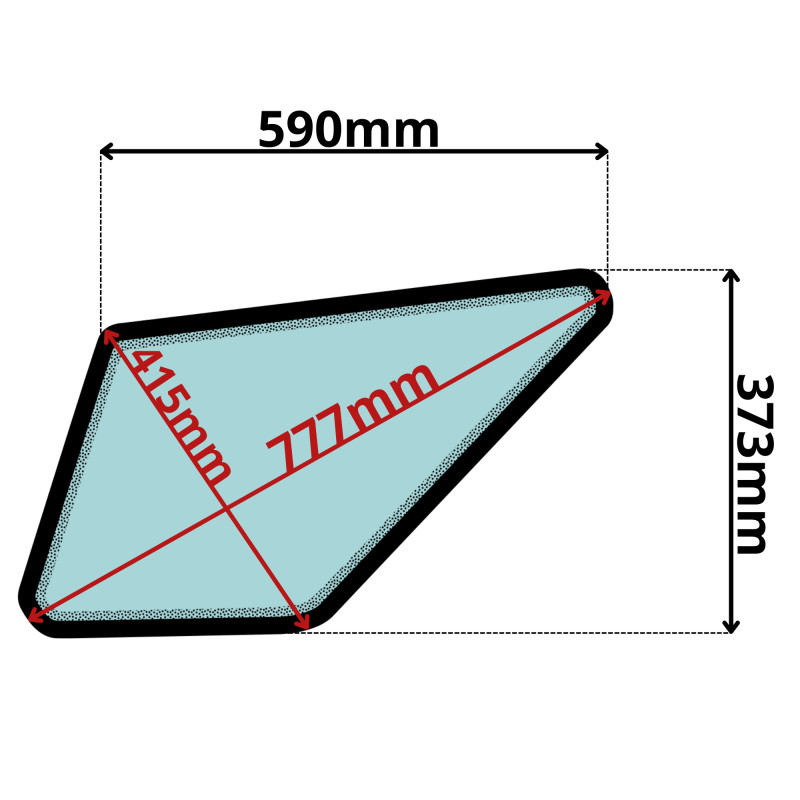 SZYBA LEWA DOLNA DRZWI LINDE (5230)-SITODRUK