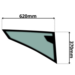 SZYBA PRAWA DOLNA BOBCAT, DOOSAN (K-0032)-SITODRUK