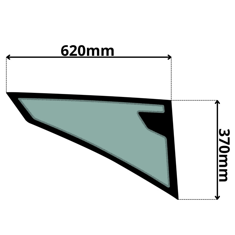 SZYBA PRAWA DOLNA BOBCAT, DOOSAN (K-0032)-SITODRUK