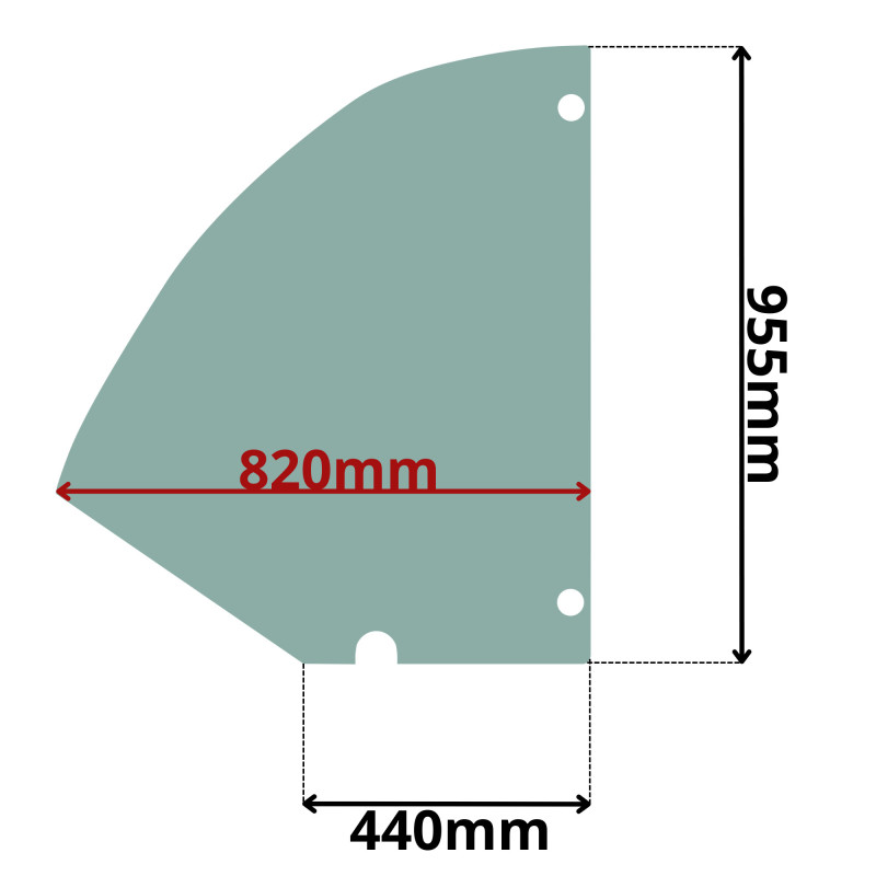 SZYBA LEWA DRZWI TEREX, GENIE (G-0710)