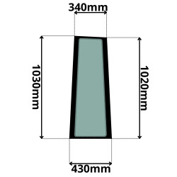 SZYBA LEWA BOCZNA ZA DRZWIAMI CAT (K-0114)-SITODRUK