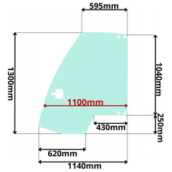 SZYBA DRZWI LEWA PRAWA NISSAN WERSJA BEZ OKIENKA (K-0546)