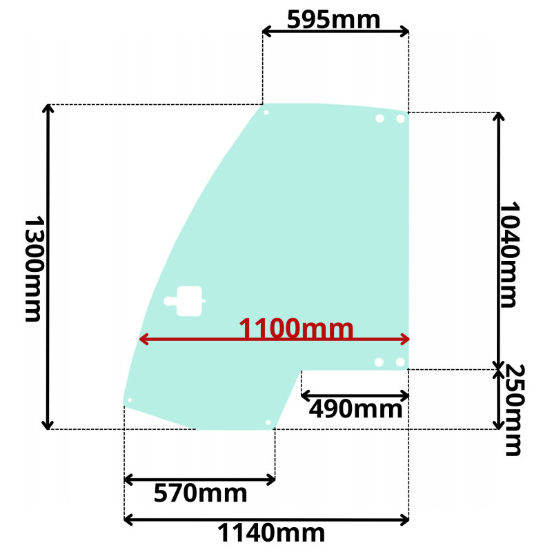 SZYBA LEWA, PRAWA DRZWI NISSAN WERSJA BEZ OKIENKA (K-0548)