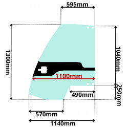 SZYBA LEWA DRZWI NISSAN WERSJA BEZ OKIENKA (K-0548)-SITODRUK