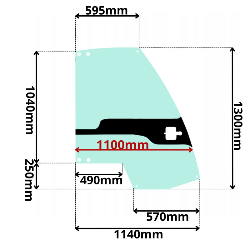 SZYBA PRAWA DRZWI NISSAN WERSJA BEZ OKIENKA (K-0548)-SITODRUK