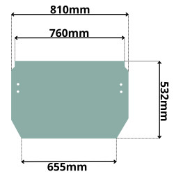 SZYBA PRZEDNIA DOLNA TEREX, YANMAR (K-0191)