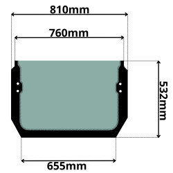 SZYBA PRZEDNIA DOLNA TEREX, YANMAR (K-0191)-SITODRUK