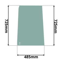 SZYBA PRAWA BOK PRZESUWANA CZĘŚĆ TYLNA BOBCAT, DOOSAN (K-0193)