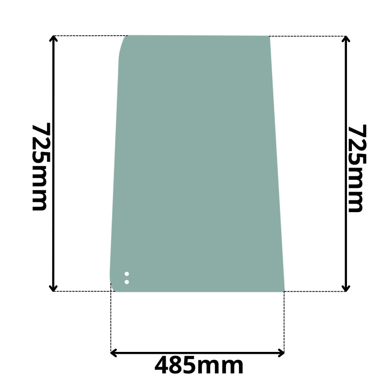 SZYBA PRAWA BOK PRZESUWANA CZĘŚĆ TYLNA BOBCAT, DOOSAN (K-0193)