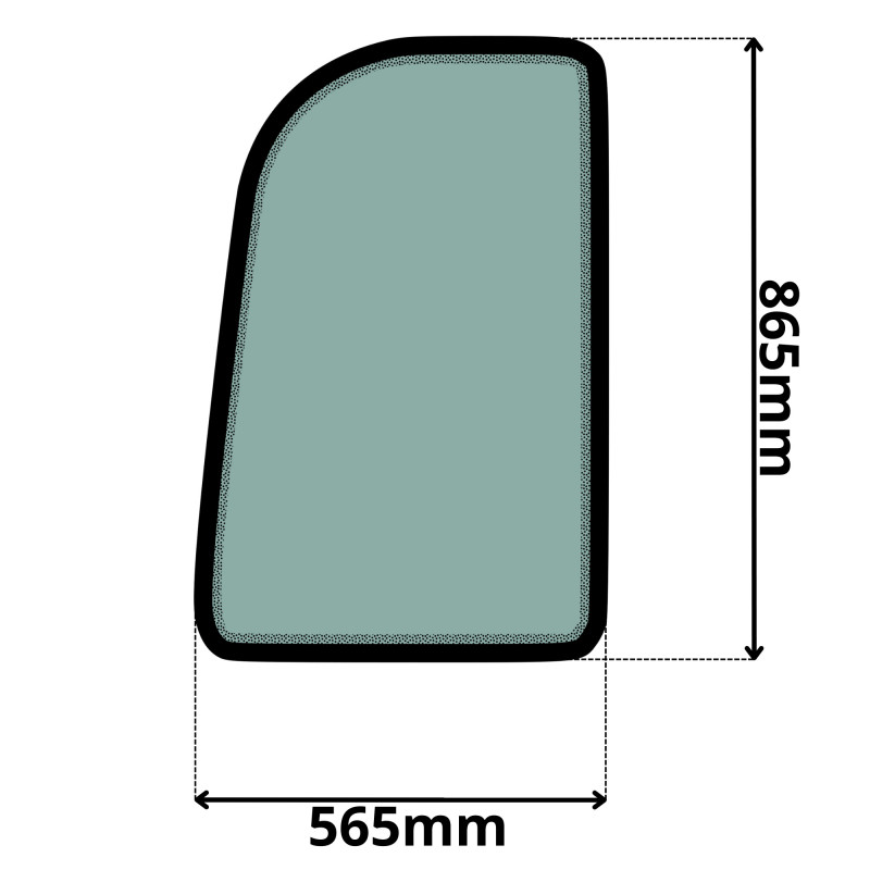SZYBA DRZWI GÓRNA VOLVO ECR (G-0361)-SITODRUK