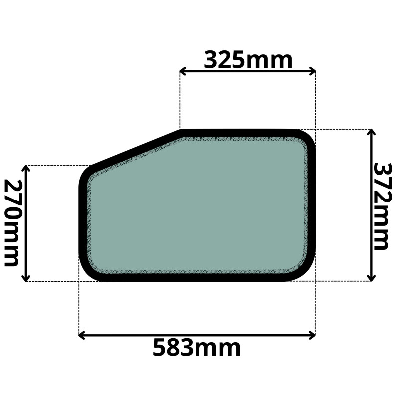 SZYBA DRZWI DOLNA VOLVO ECR (G-0360)-SITODRUK