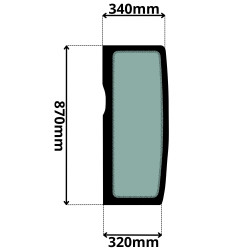 SZYBA BOCZNA LEWA TAKEUCHI TB (G-0354)-SITODRUK