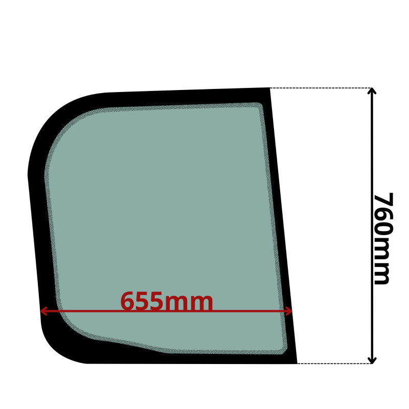 SZYBA PRAWA BOCZNA TYLNA MERLO ROTO (K-0271)-SITODRUK