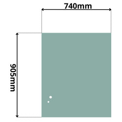 SZYBA PRZEDNIA GÓRNA BOBCAT, DOOSAN (G-0566)