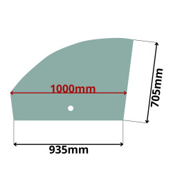 SZYBA DRZWI GÓRNA LEWA WACKER NEUSON, KRAMER (G-0565)