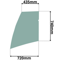 SZYBA LEWA DRZWI GÓRNA YANMAR VIO (G-0120)