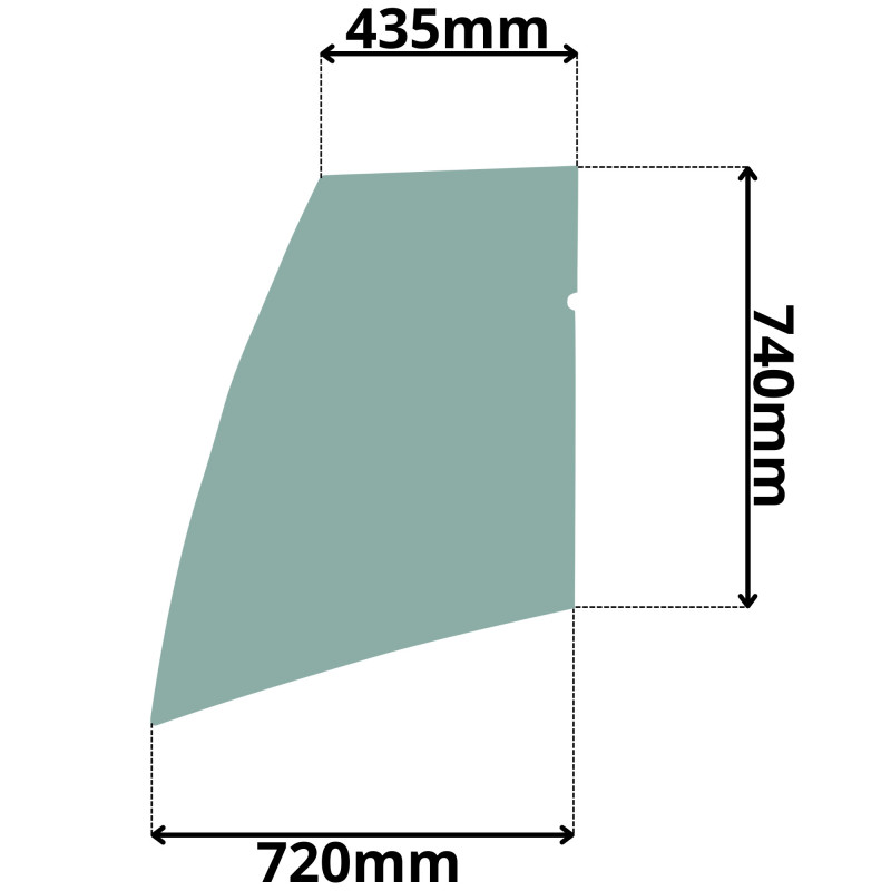 SZYBA LEWA DRZWI GÓRNA YANMAR VIO (G-0120)