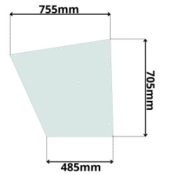 SZYBA LEWA DRZWI DOLNA MERLO ROTO (G-0572)