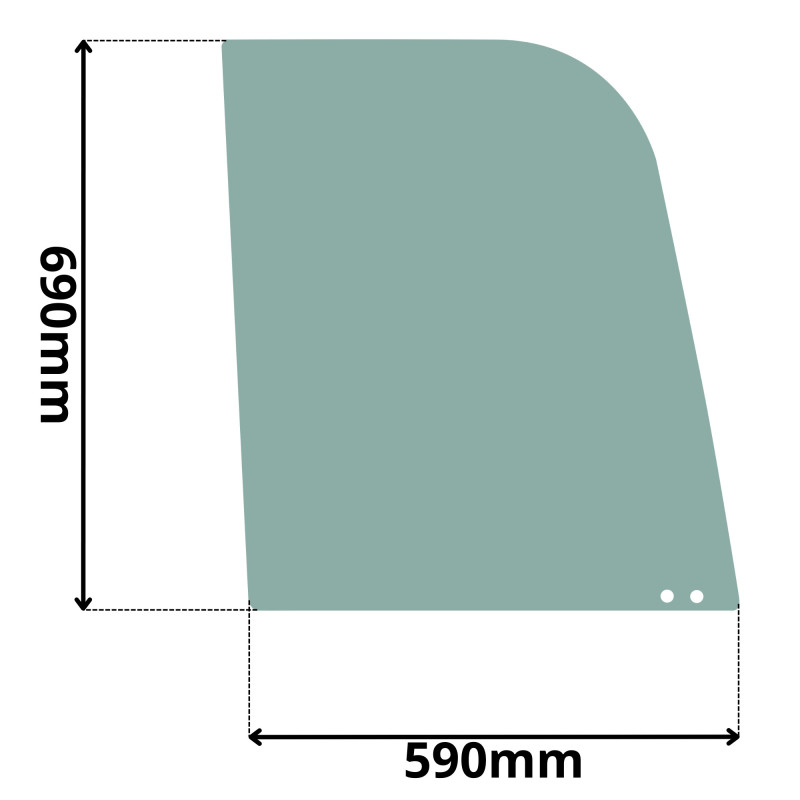 SZYBA PRAWA BOCZNA PRZESUWANA VOLVO (K-0272)