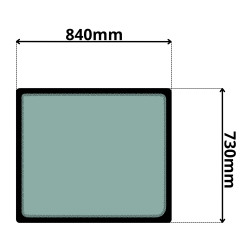 SZYBA TYLNA TEREX, YANMAR, SCHAEFF, KOBELCO (G-0256)-SITODRUK