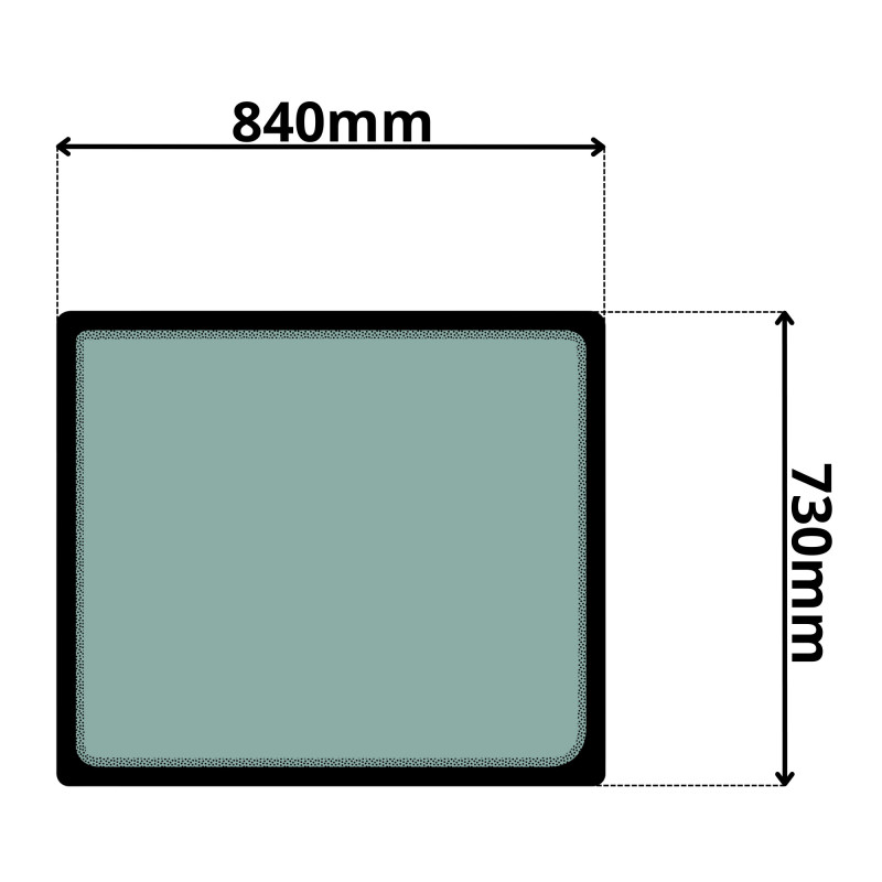 SZYBA TYLNA TEREX, YANMAR, SCHAEFF, KOBELCO (G-0256)-SITODRUK