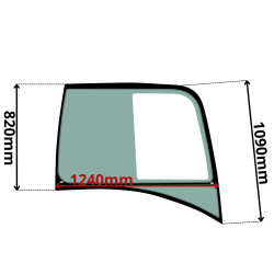 SZYBA PRAWA BOCZNA VOLVO EC WERSJA Z OKIENKIEM (0453)-SITODRUK