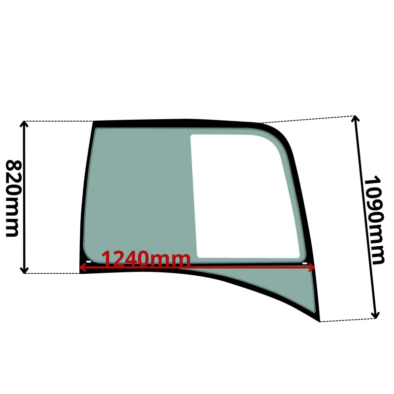 SZYBA PRAWA BOCZNA VOLVO EC WERSJA Z OKIENKIEM (0453)-SITODRUK