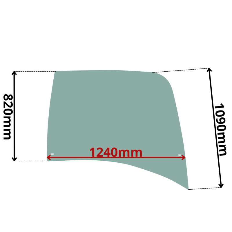 SZYBA PRAWA BOCZNA VOLVO EC WERSJA BEZ OKIENKA (0454)