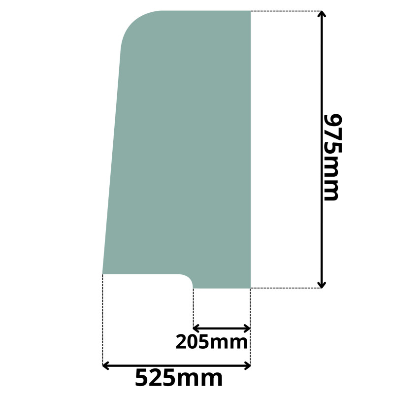 SZYBA BOCZNA LEWA DRZWI YANMAR SV151718202226 (0027)