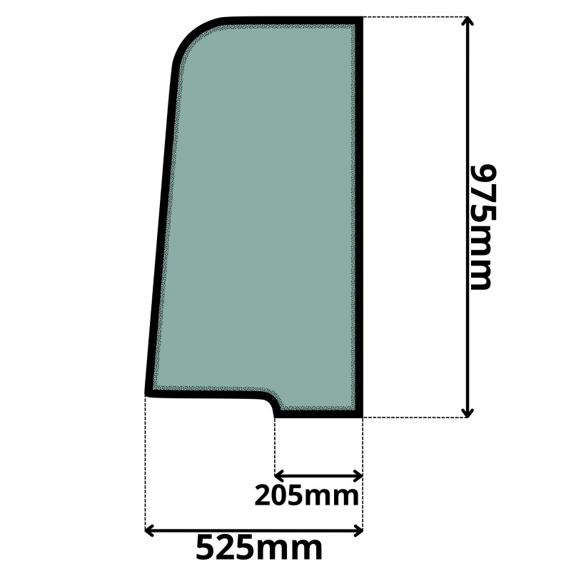 SZYBA BOCZNA LEWA GÓRNA DRZWI KOBELCO SV15 SV17 SV17 E (0027-SITODRUK)