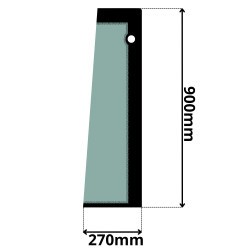 SZYBA DRZWI TYLNA GÓRNA LEWA YANMAR (0326)-SITODRUK