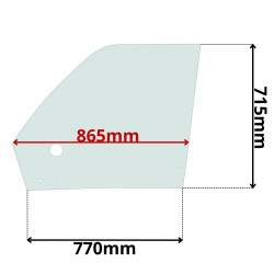 SZYBA LEWA DRZWI GÓRNA MERLO FARMER TRONIC (G-0255)