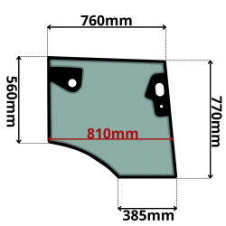 SZYBA PRAWA DRZWI DOLNA CAT (G-0232)-SITDORUK