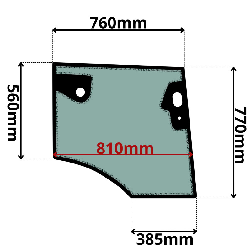 SZYBA PRAWA DRZWI DOLNA CAT (G-0232)-SITDORUK