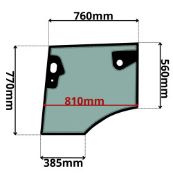 SZYBA LEWA DRZWI DOLNA CAT (G-0232)-SITDORUK