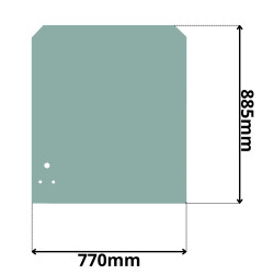 SZYBA PRZEDNIA GÓRNA TEREX, SCHAEFF (G-0564)