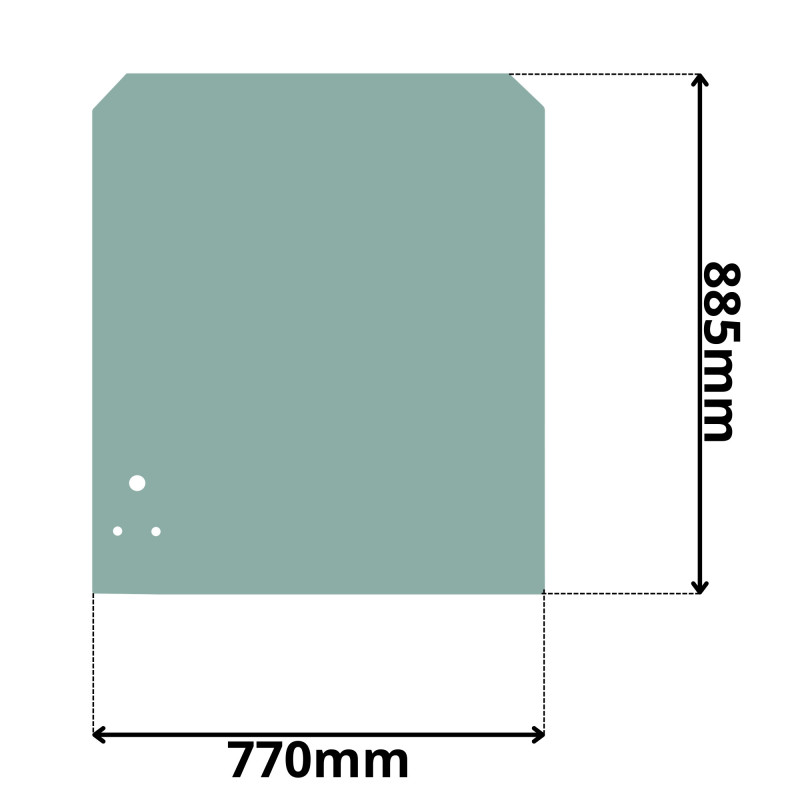 SZYBA PRZEDNIA GÓRNA TEREX, SCHAEFF (G-0564)