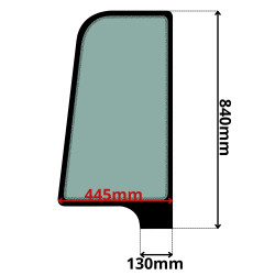 SZYBA LEWA DRZWI GÓRNA YANMAR VIO (G-0342)-SITODRUK