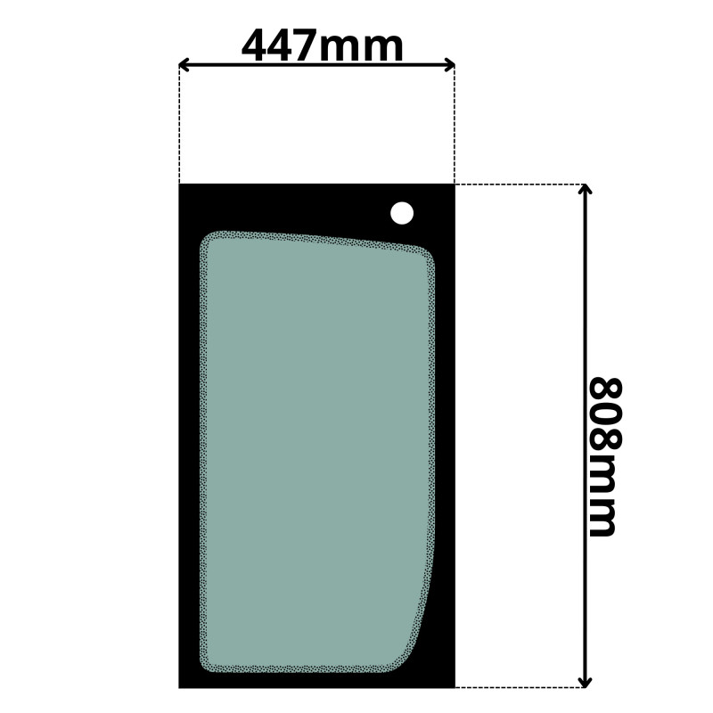 SZYBA BOCZNA LEWA ZA DRZWIAMI YANMAR VIO (G-0343)-SITODRUK