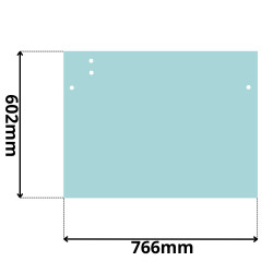 SZYBA CZOŁOWA PRZEDNIA DOLNA KUBOTA KX (G-0302)