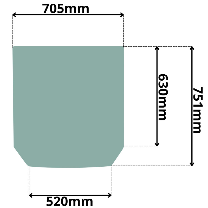 SZYBA TYŁ TYLNA KUBOTA (G-0197)