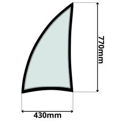 SZYBA LEWA DRZWI GÓRNA PRZEDNIA STAA KRAMER (K-0111)-SITODRUK