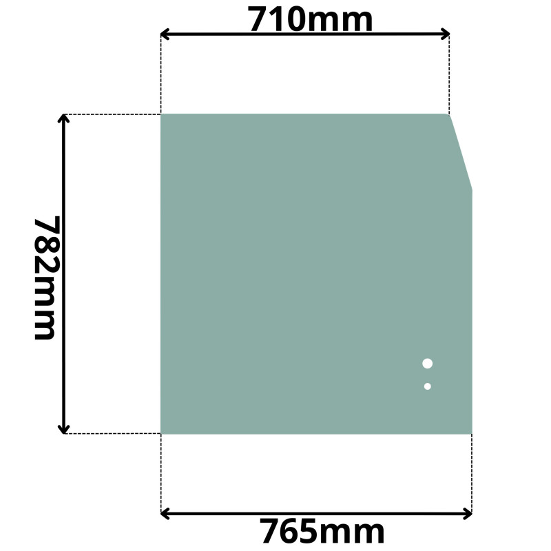 SZYBA CZOŁOWA PRZEDNIA GÓRNA JCB (G-0214)