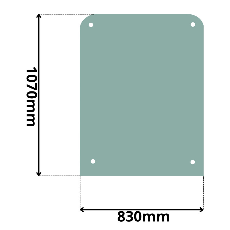 SZYBA CZOŁOWA PRZEDNIA GÓRNA VOLVO SERIA EC (0612)